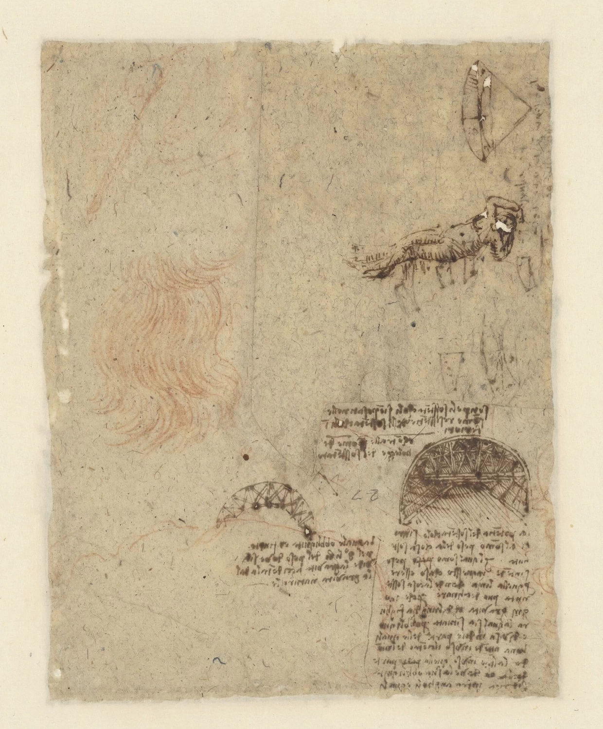 162-Codice Atlantico. Centine e capriate, foglio 770, verso - Biblioteca Ambrosiana, Milano